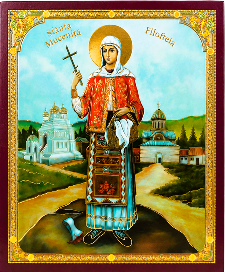 Icoana Sfânta Muceniță Filofteia 20x24 cm