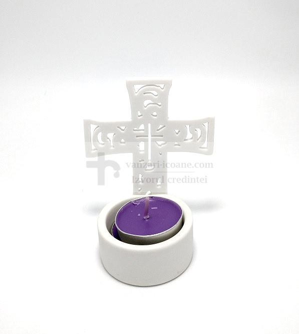 candela cruce din ceramica