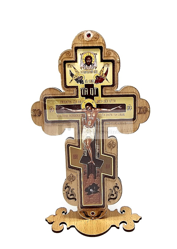 Cruce mare din lemn cu suport