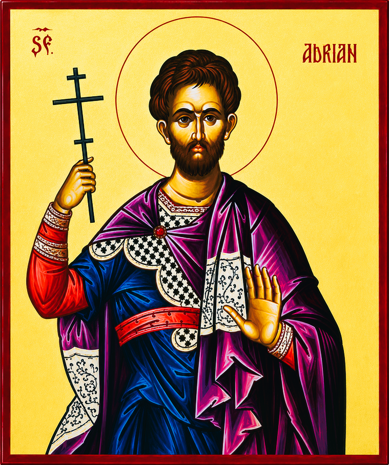 Icoana Sfântul Mucenic Adrian 20x24 cm