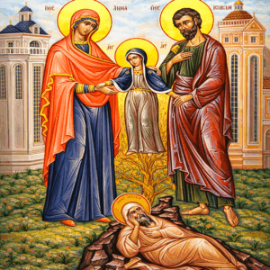 Icoana Maica Domnului cu părinții