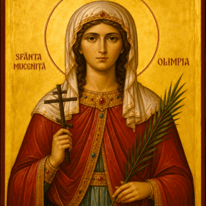 Icoana Sfânta Muceniță Olimpia 20x24 cm